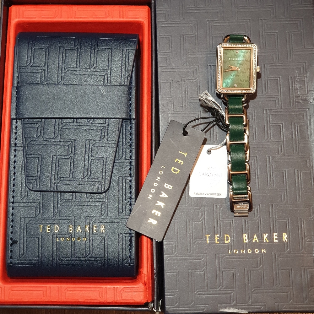 Ted Baker Green Watch with Swarovski Crystals - Picture 7 of 10